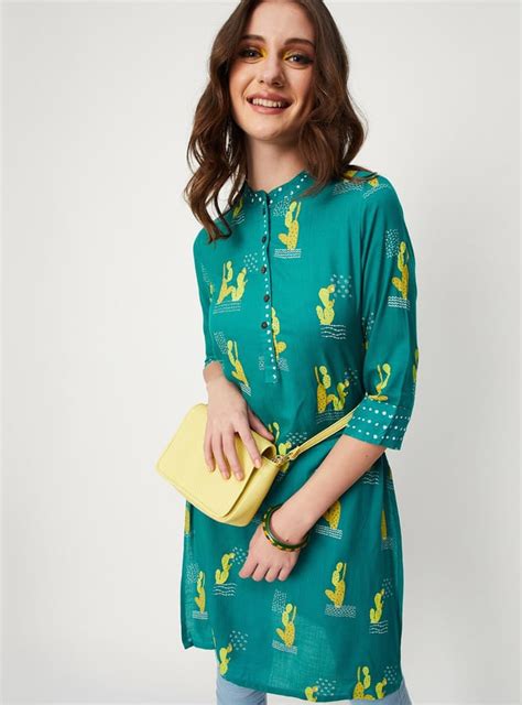 Buy Women Cactus Printed Straight Kurta Online at just Rs. 499.0 ...