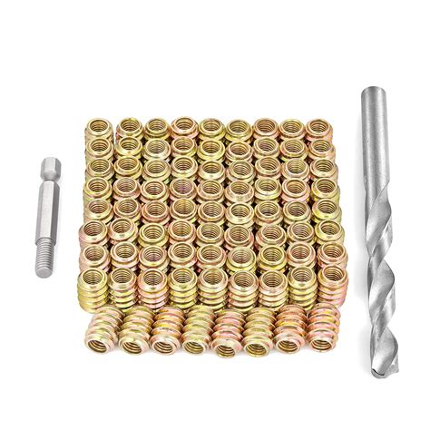 Snapklik.com : PGMJ 80 Pcs M6 Wood Nut Inserts - Metal Headless Hex ...