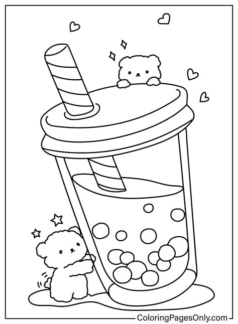 Boba Coloring Pages For Kids