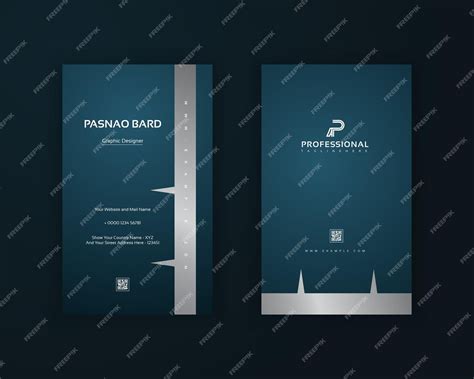 Design Metallic Blue Business Card 的图像结果