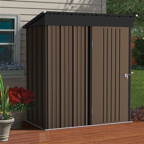 LEMBERI Outdoor Storage Shed - 5x3 FT, Puerta Bloqueable, Impermeable ...