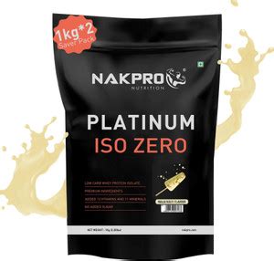 Nakpro PLATINUM ISO ZERO | 100% Whey Protein Isolate | Premium Whey ...