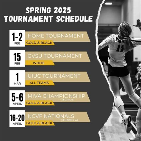 Purdue Women's Club Volleyball | Our Spring 2025 Tournament schedule is ...