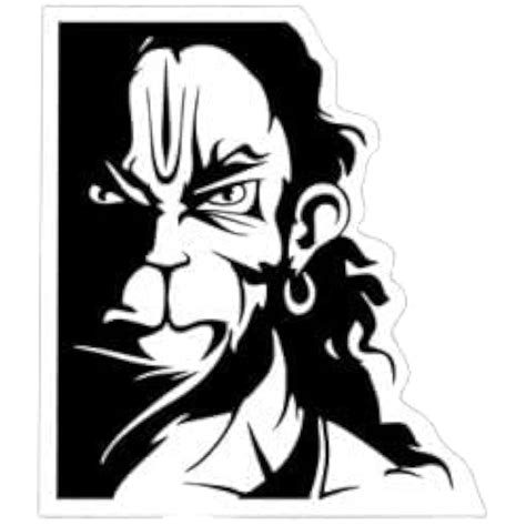 Hijet Superb Angry Hanuman Face Bike & Car Stickers Hood India | Ubuy