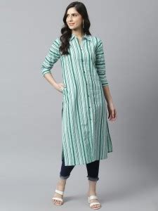 METRO-FASHION Women Striped Straight Kurta - Buy METRO-FASHION Women ...