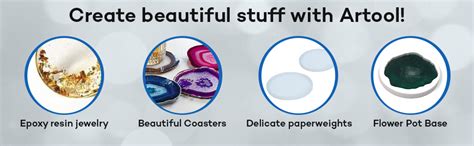 ARTOOL Agate Coaster Resin Art Mold Creative DIY Multipurpose Silicone ...