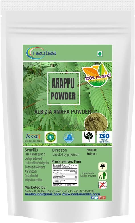 Neotea Natural Arappu Powder | Albizia Amara | Traditional Herbal Hair ...