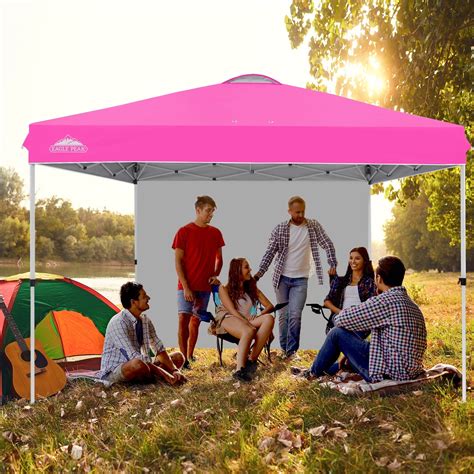 Eagle Peak 12 x 12 ft Pink Pop up Outdoor Canopies, Removable Sidewall ...