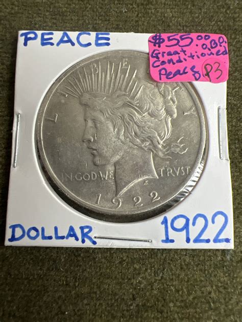 Peace Dollar 1922 Silver | Gun Runners