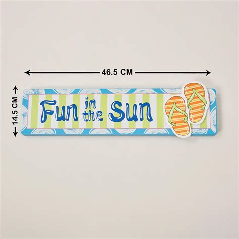 Buy Corsica Wooden Plaque - 14.5x46.5cm - Multicolour from Corsica by ...