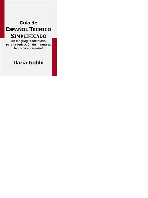 Guía de ESPAÑOL TÉCNICO SIMPLIFICADO: Un lenguaje controlado para la ...