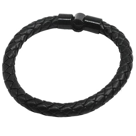 M Men Style Best Classic Rope Leather With Plain Charm ID Interlocking ...