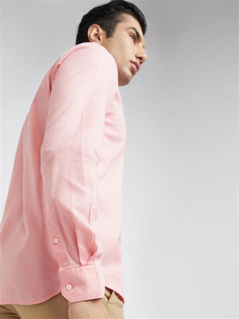 Parx Men Pink Solid Slim Fit Cotton Casual Shirt – MyRaymond