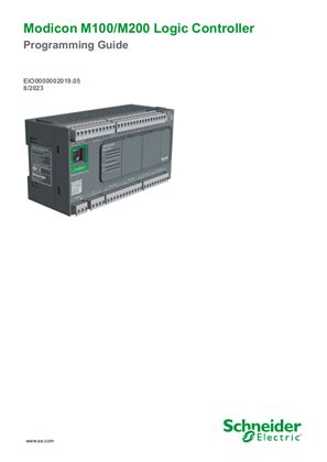 Modicon M100/M200 Logic Controller - Programming Guide | Schneider Electric