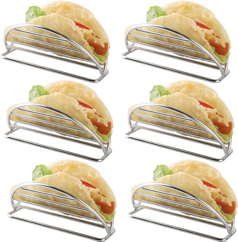 Buy Taco Holder Stand Stainless Steel Taco Rack Tray Stand Up Holders ...