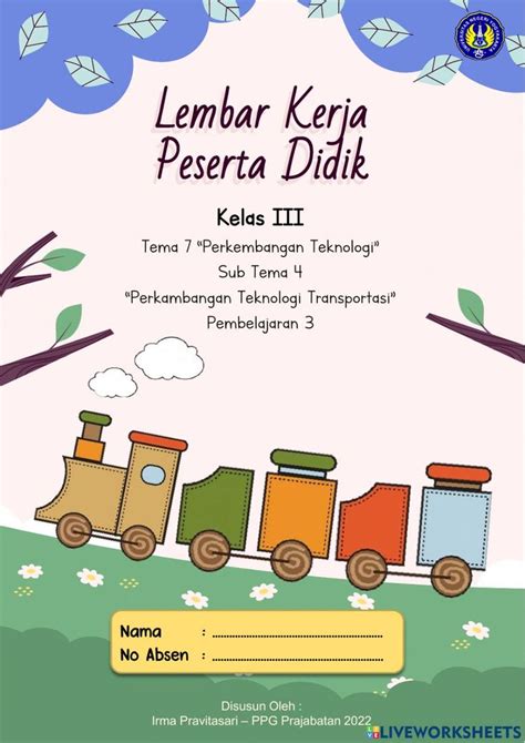 an advertisement for a children's book called lembar keja pesera di