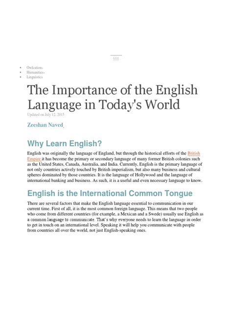 English Language Importance 的图像结果