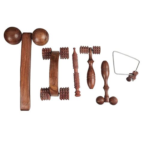 Karigar Creations Wooden Acupressure Tool Body Massage Tools for Stress ...