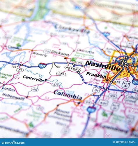 Highway map of Tennessee stock photo. Image of freeways - 42373998