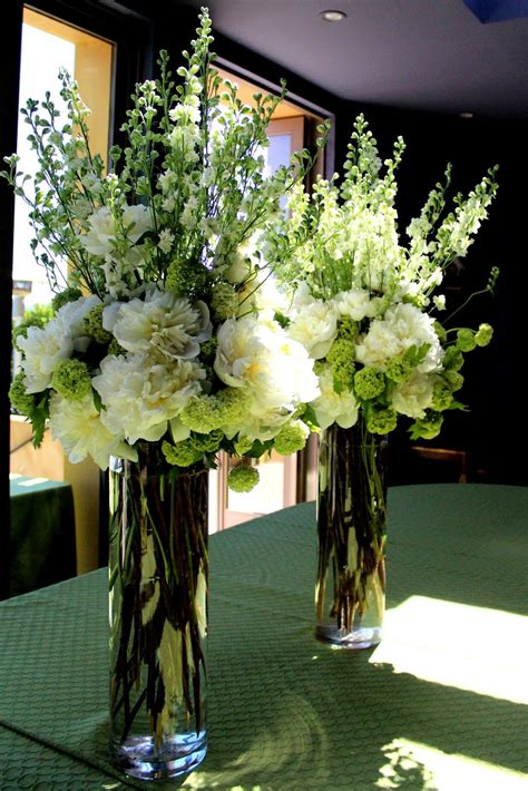 white and green, scaled down in floating arrangements in pool? | Tall ...
