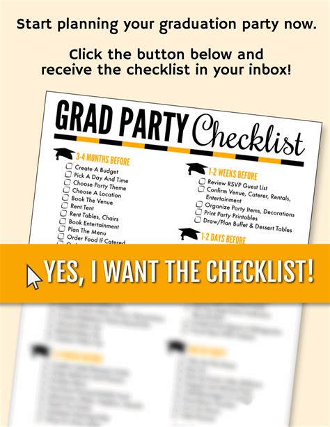 Free Printable Graduation Party Checklist - Free Printable Template