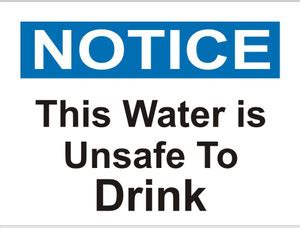 Clickforsign tThis water is unsafe to drink Emergency Sign Price in ...