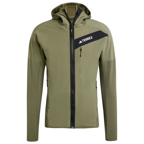 Adidas Terrex Terrex Techrock Hooded Wind Fleece Jacket - Softshell ...