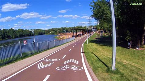 Велодорожка в Парке Левобережный Район Ховрино Москва на велосипеде ...