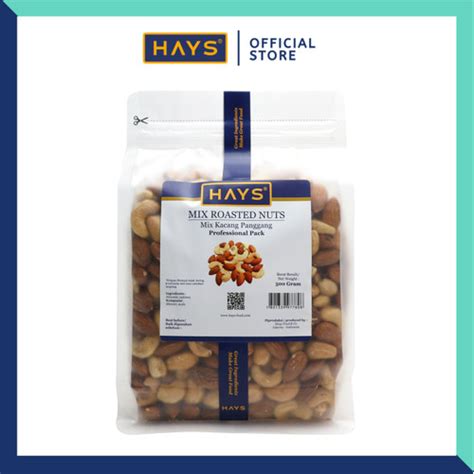 Jual Mix Roasted Nuts 500 GRAM Kacang Almond & Mede/Mete Panggang HAYS ...