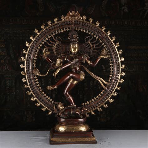 Brass Nataraja Statue Sculpture Lord Shiva Idol Showpiece Decor 3 Feet ...