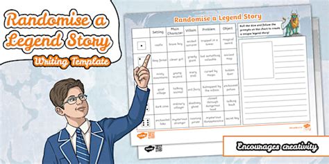 Intermediate Phase - Randomise a Legend Story - Writing Template (CAPS