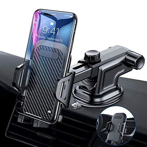 DEVEW™ Car Phone Mount, Dashboard Windshield Cell Phone Holder for Car ...