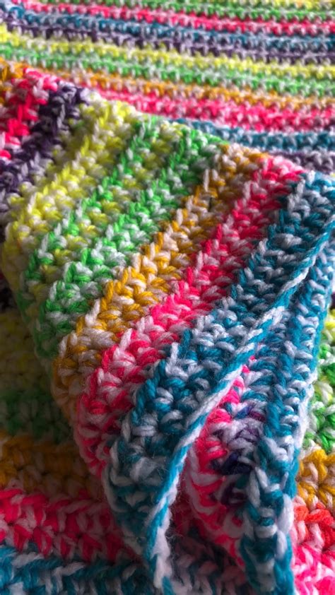 Double crochet colorful blanket – Artofit