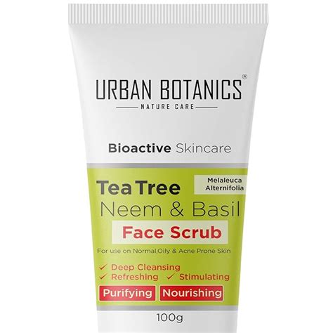 Buy UrbanBotanics Tea Tree, Neem & Basil Face Scrub For Women & Men ...