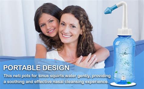 HANNEA® Neti Pots for Sinus Rinse Bottle Nose Wash Cleaner Pressure ...