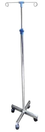 IV Pole, Portable IV Stand Floor Stand with 4 Hooks Infusion Stand ...