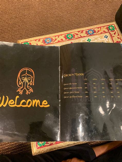 Menu at Mandi Bistro - Feast of Arabian Flavours, Hyderabad