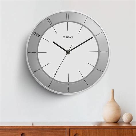 Buy Online Titan Contemporary Wall Clock White Dial Color Silent Sweep ...