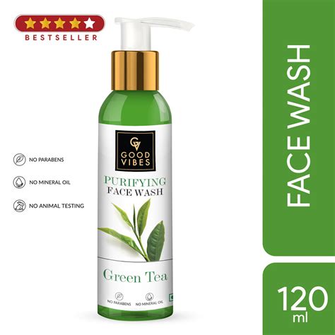 Buy Good Vibes Purifying Face Wash - Green Tea (120 ml)