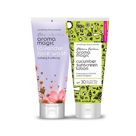 Aroma Magic Lavender Face Wash- 100 ml & Cucumber Sunscreen Lotion- 100 ...