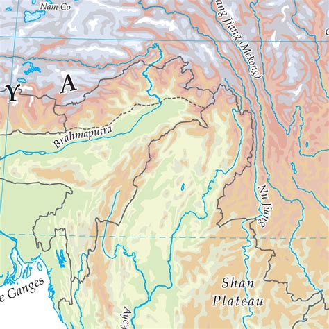 Asia Physical Map HD 的图像结果