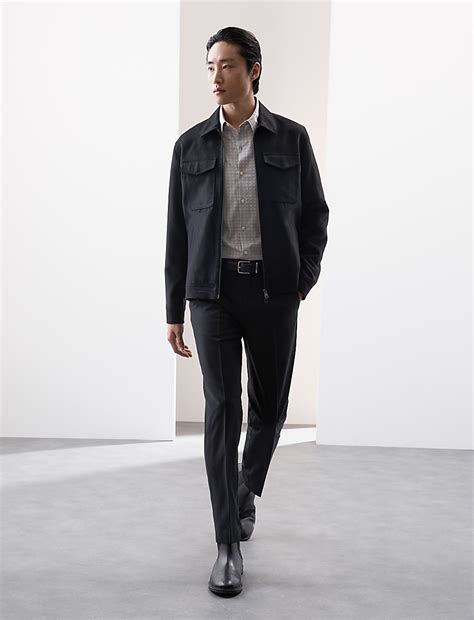 Buy Pure Cotton Jacquard Shirt at Marks & Spencer