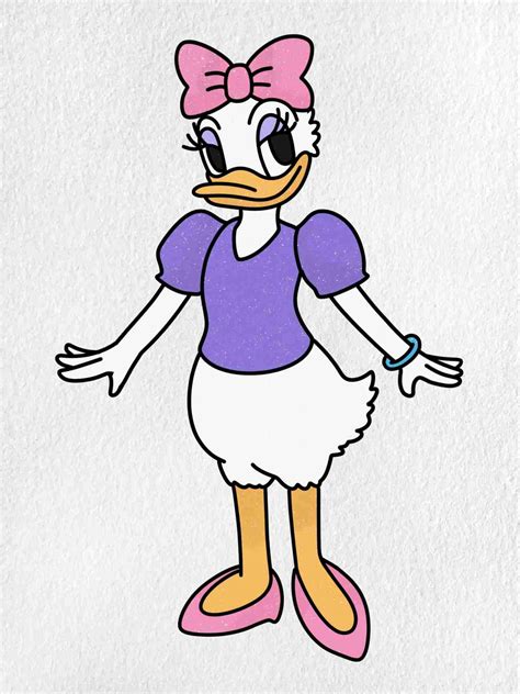 Draw Daisy Duck - HelloArtsy