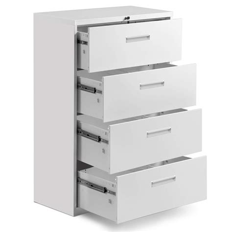 Buy Modern Luxe 4 Drawers Metal Vertical Lockable File Cabinet with ...