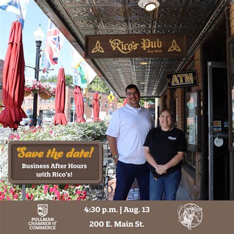Business After Hours are BACK at Rico's Public House! - Pullman Chamber ...