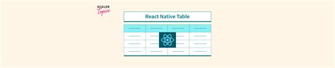 React Native Table 的图像结果