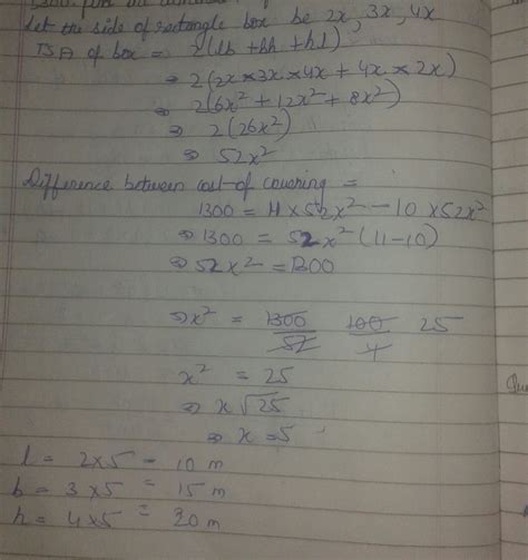 the dimensions of the rectangular box are in the ratio of 2 ratio 3 ...