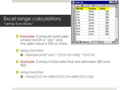 Excel Array Functions 的图像结果