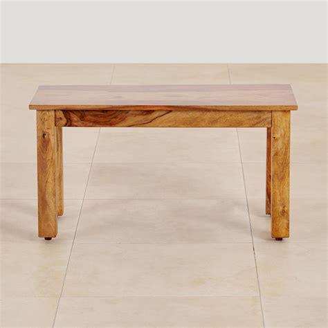 Buy (Refurbished) Adana Sheesham Wood Dining Bench - Brown from Home ...