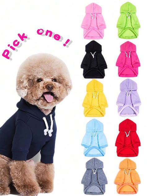 1pc Polyester Black Dopamine Color Basic Hoodie Sweatshirt For Cat And ...